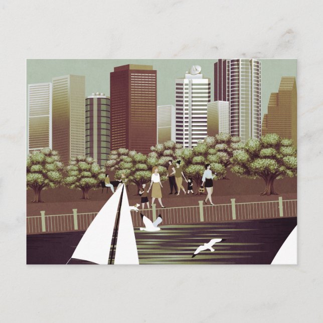 Cartão postal da paisagem urbana (Frente)