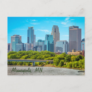 Cartão postal da paisagem urbana de Minneapolis, M
