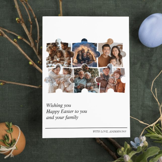 Cartão postal da Páscoa com colagem de 6 fotos per (Criador carregado)