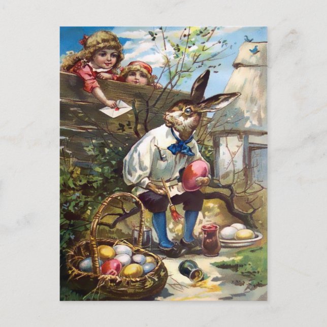 Cartão postal da Páscoa de Vintage (Frente)