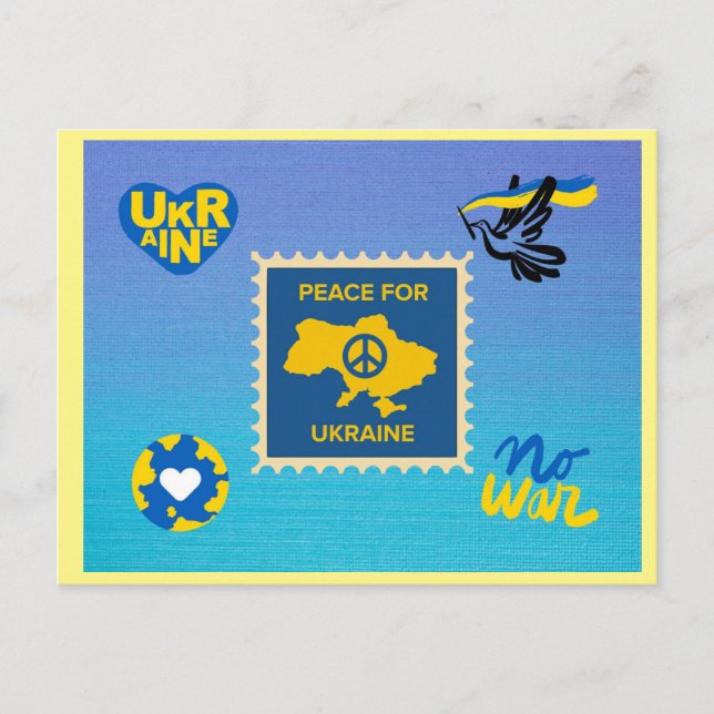 Cartão postal da Paz para a Ucrânia (Frente)