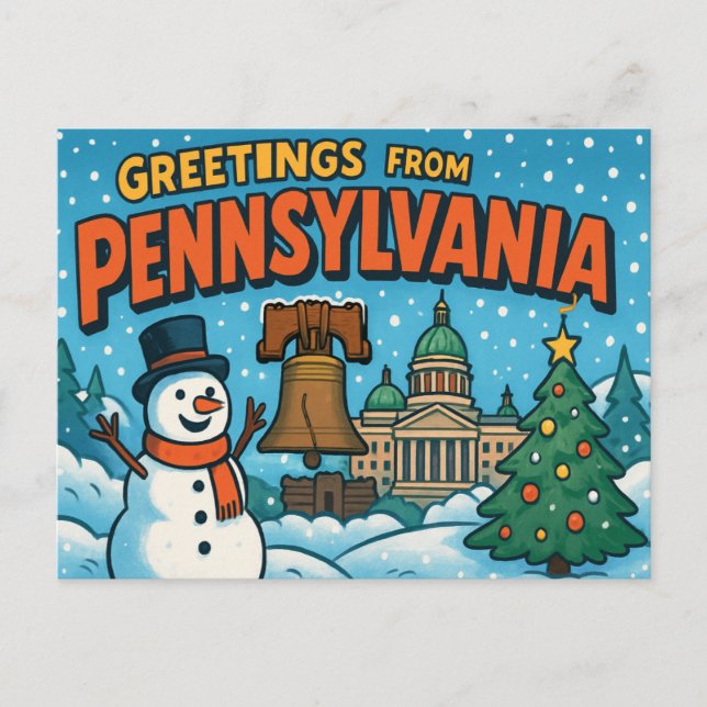 Cartão postal da PENNSYLVANIA (Frente)