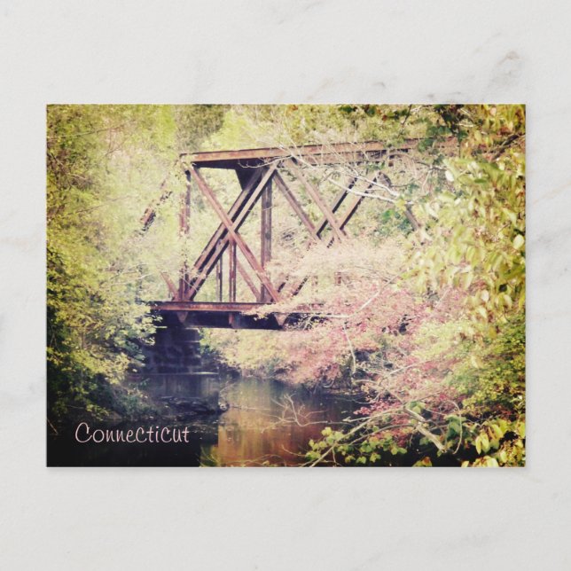 Cartão postal da ponte Connecticut (Frente)