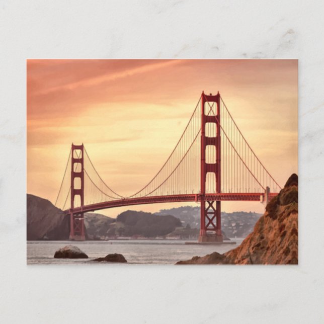 Cartão postal da ponte de suspensão (Frente)