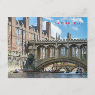 Cartão postal da Ponte dos Suspiros em Cambridge