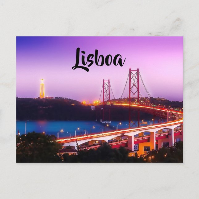 Cartão postal da ponte Lisboa (Frente)