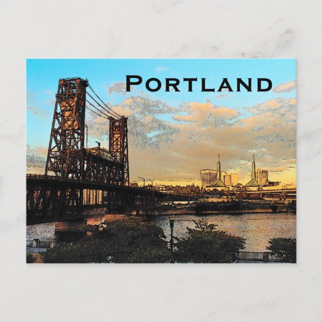 Cartão postal da ponte Portland (Frente)