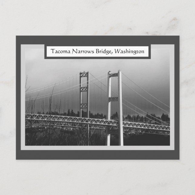 Cartão postal da ponte Tacoma Narrows (Frente)