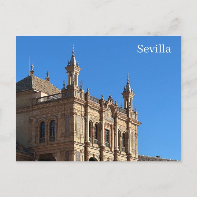 Cartão Postal da Praça de Espanha de Sevilha (Frente)