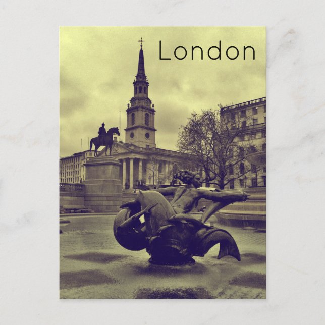 Cartão Postal da Praça Trafalgar (Frente)