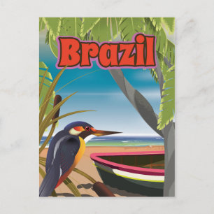 cartão postal da praia brasileira impressão de via