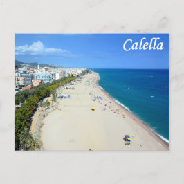 Cartão postal da praia de Calella
