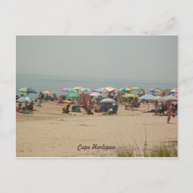 Cartão postal da praia de Cape Henlopen (Frente)