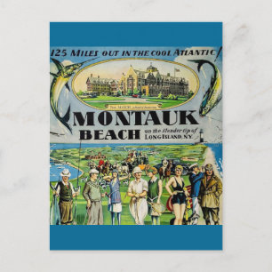 Cartão postal da praia de Montauk Long Island
