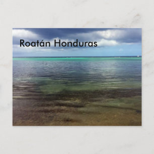 Cartão postal da praia de Roatán Honduras