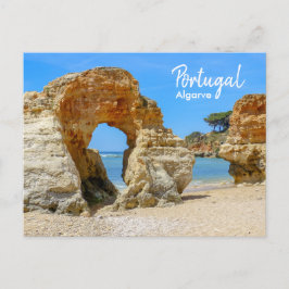 Cartão postal da praia do Algarve Portugal