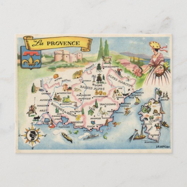 Cartão postal da Provença França (Frente)