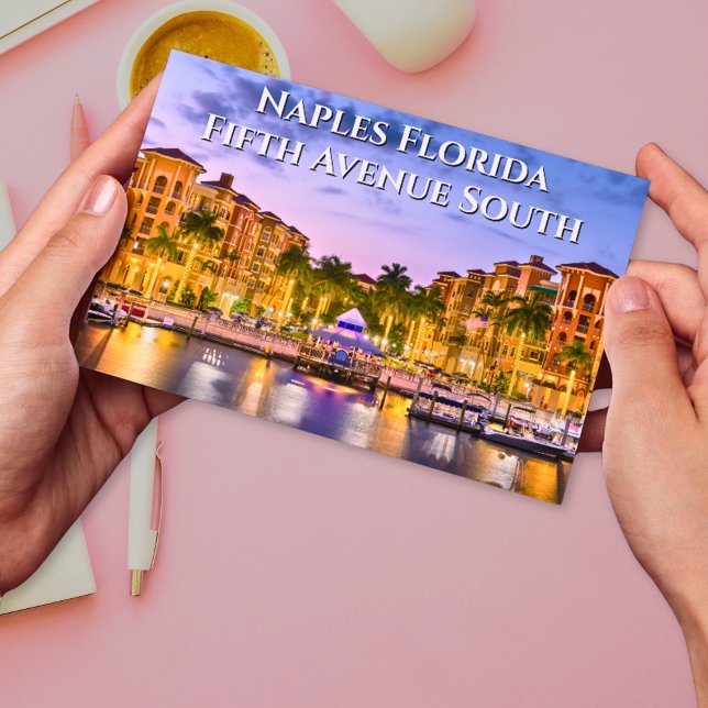 Cartão postal da Quinta Avenida South Naples Flori (Fifth Avenue South Naples Florida Postcard)