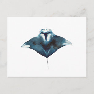 Cartão Postal da Raia Manta Oceânica
