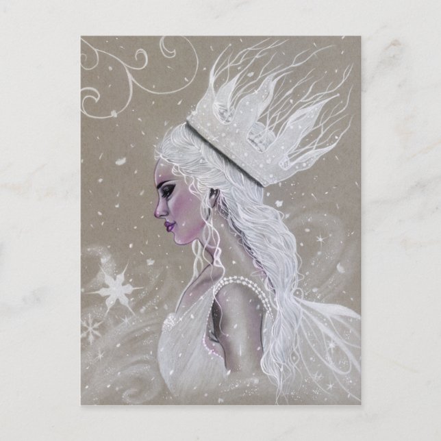 Cartão postal da Rainha Fada de inverno (Frente)