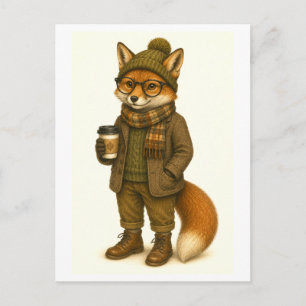 Cartão postal da Raposa Hipster