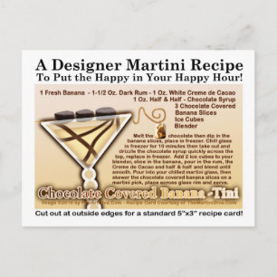 Cartão Postal da Receita do Martini de Banana Cobe