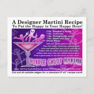 Cartão postal da receita do Martini de Halloween P