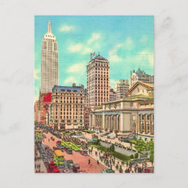 Cartão postal da Rua 42 e 5ª Avenida em NYC