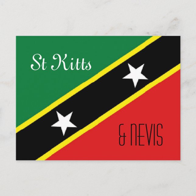 Cartão postal da rua Kitts e Nevis (Frente)