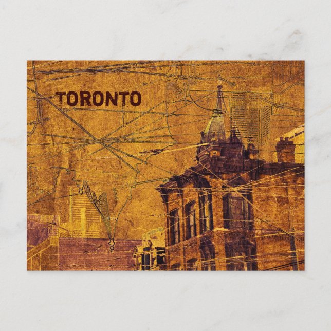 Cartão postal da rua Toronto Queen (Frente)