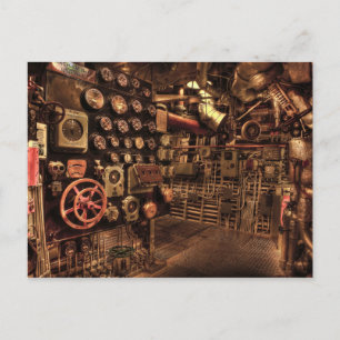 cartão postal da sala do motor