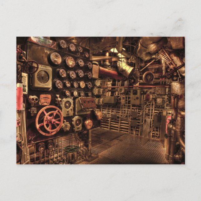 cartão postal da sala do motor (Frente)