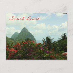 Cartão postal da santo Lucia Pitons