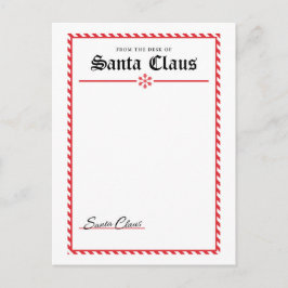 Cartão Postal Da secretária de Santa Cláusula