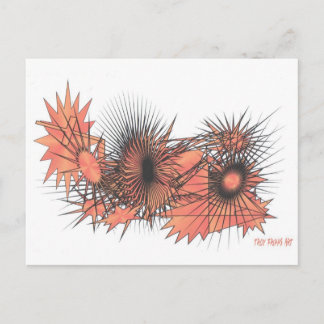 Cartão postal da senhora abstrata rezando