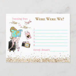 Cartão Postal Da Senhorita para a Sra. Chá de panela, onde estam