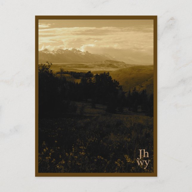 Cartão postal da série de fotos Jackson Hole (Frente)