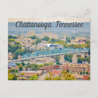 Cartão postal da silhueta de Chattanooga Tennessee
