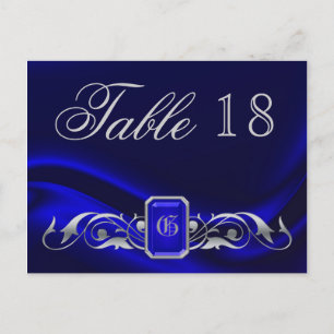 Cartão postal da tabela de joias azul do marquês