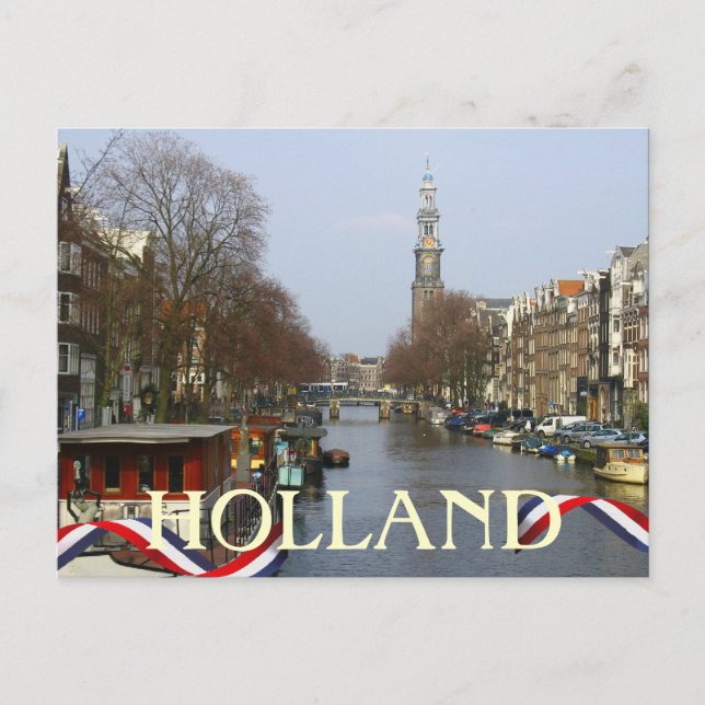 Cartão postal da Torre de Amsterdã (Frente)