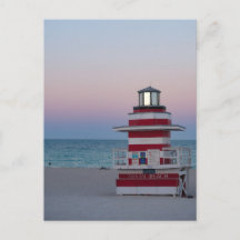 Cartão postal da torre de vigia de Miami Beach
