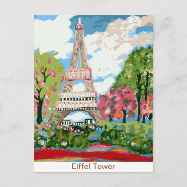 Cartão postal da torre Eiffel (Frente)