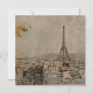 Cartão postal da Torre Eiffel Paris - Romântico