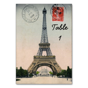 Cartão postal da Torre Eiffel Vintage
