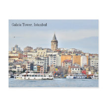 Cartão postal da Torre Galata Turca