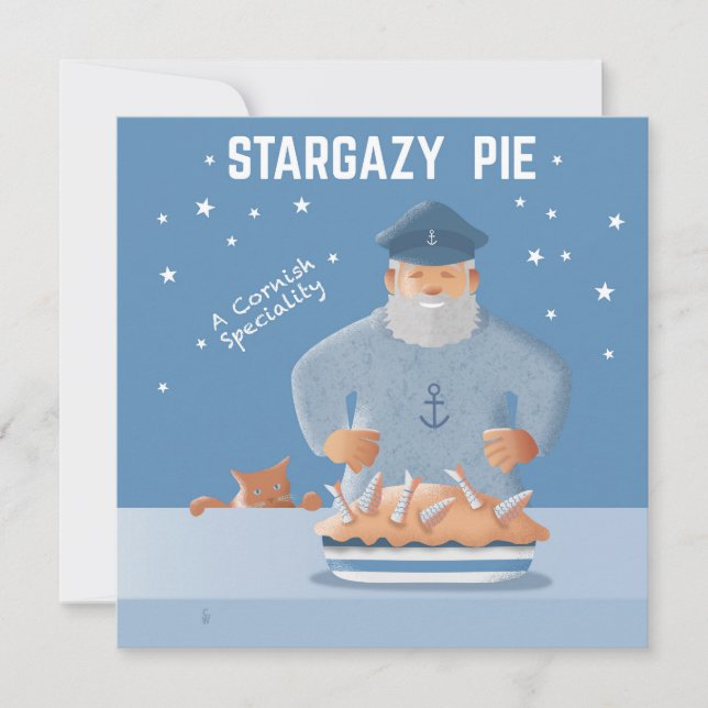 Cartão postal da Torta Stargazy (Frente)