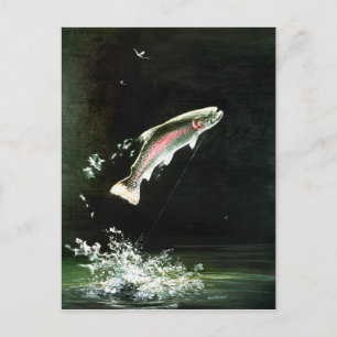 cartão postal da truta arco-íris