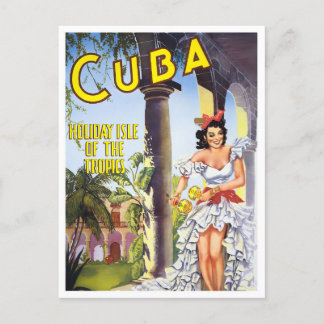 Cartão postal da viagens vintage cubana