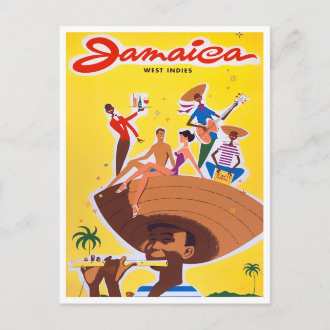 Cartão postal da viagens vintage Jamaica (Frente)