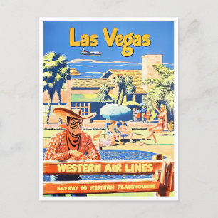 Cartão postal da viagens vintage Las Vegas